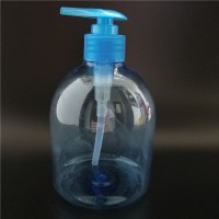 Wholesale Price Round 500ml Empty Foam PET Plastic Hand Sanitizer Bottle with Pump Cap